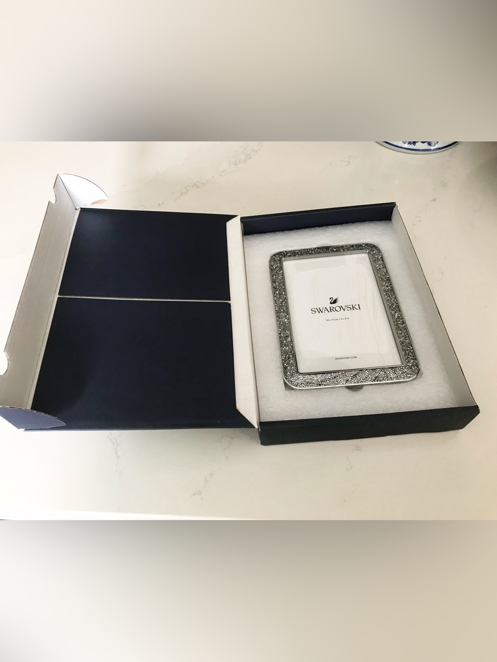 NWT SWAROVSKI Minera  Frame, Silver-Tone Metal with Crystal Accents 4 x 6 photo - Picture 5 of 9